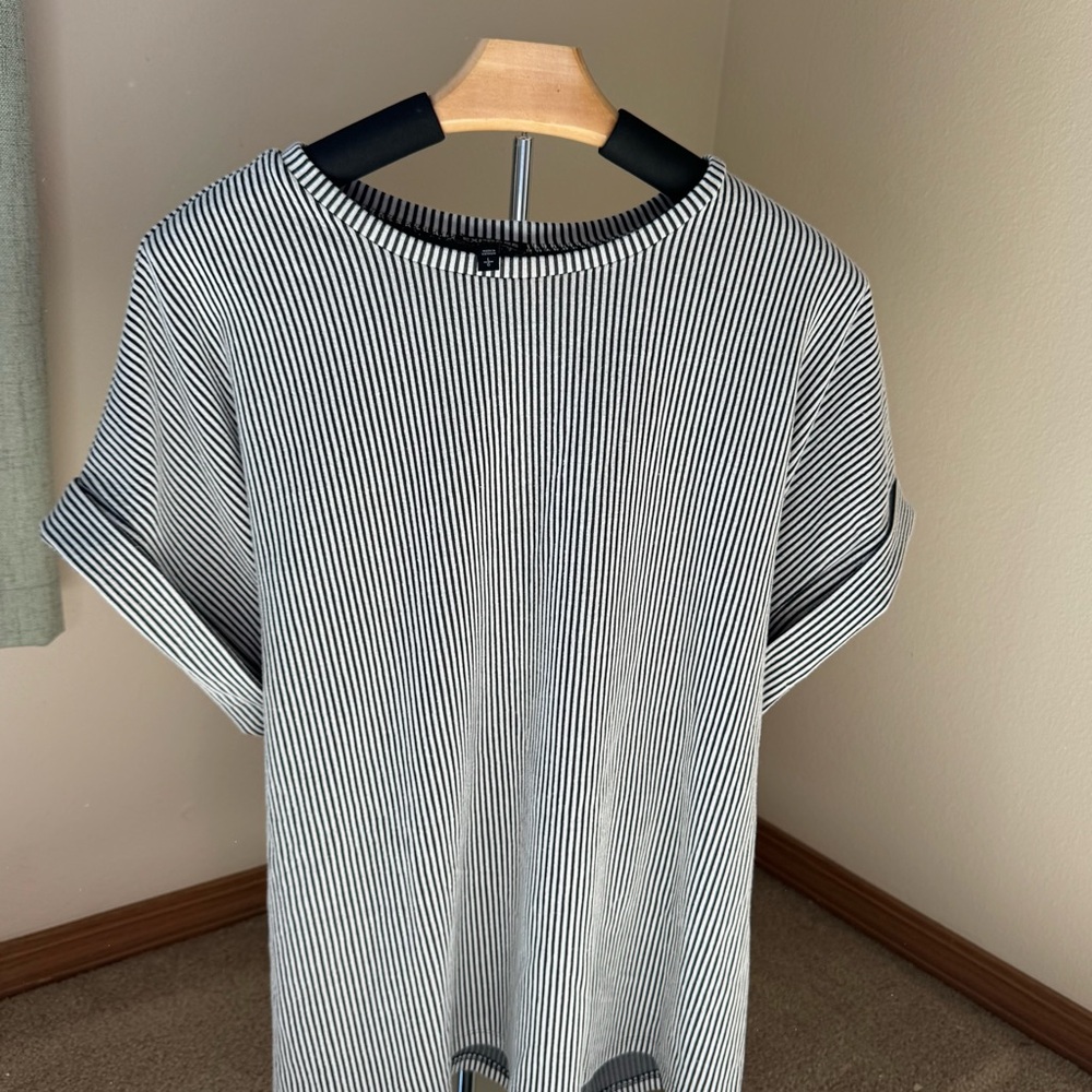 Express Women’s Top | Women’s Blouse | Black and White Striped Top| XL